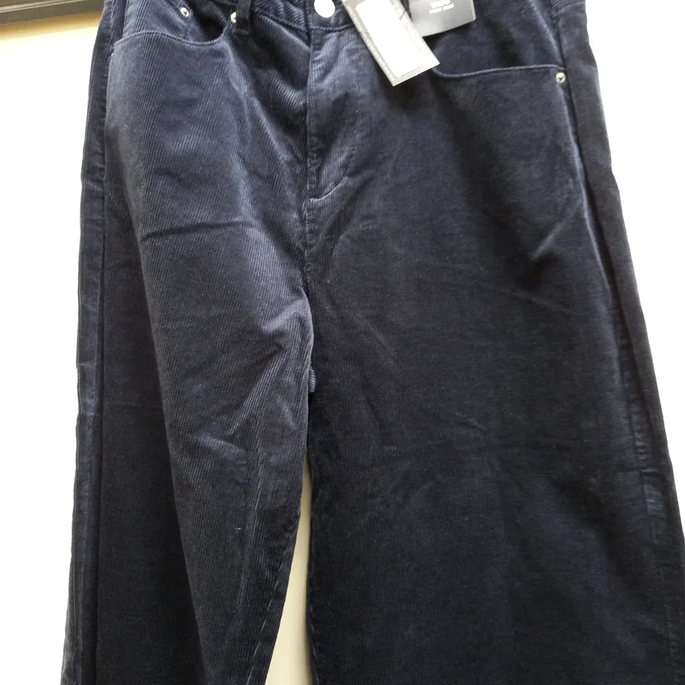 M&S WIDE HIGH RISE PANTS IN NAVY - SIZE 14