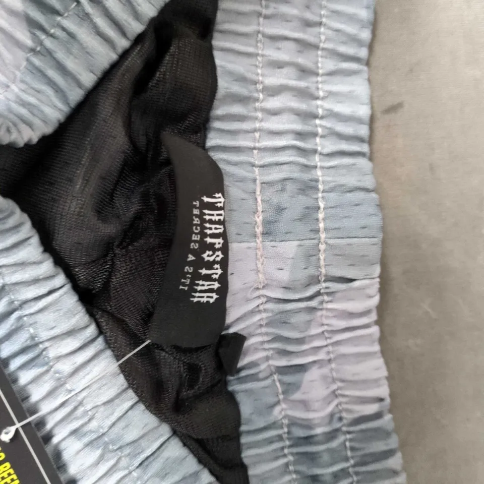 TRASHSTAR LONDON SHOOTERS SHORTS – GREY CAMOUFLAGE, LOGO & 23 (MEN'S) XS