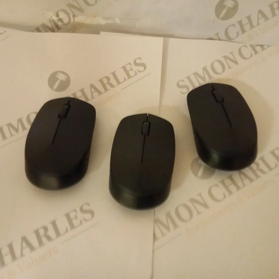 BOX OF 3 BLACK WIRELESS MICE