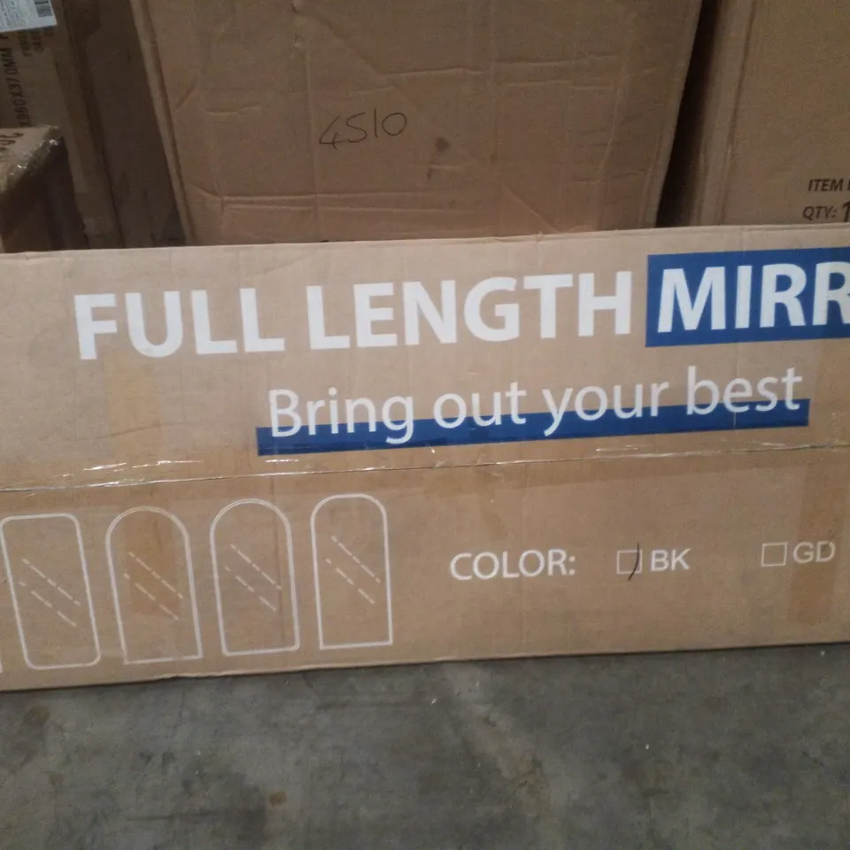 BOXED FULL LENGTH MIRROR - BLACK