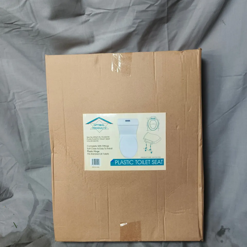 OPTIMAL PRODUCTS PLASTIC TOILET SEAT – BOXED 
