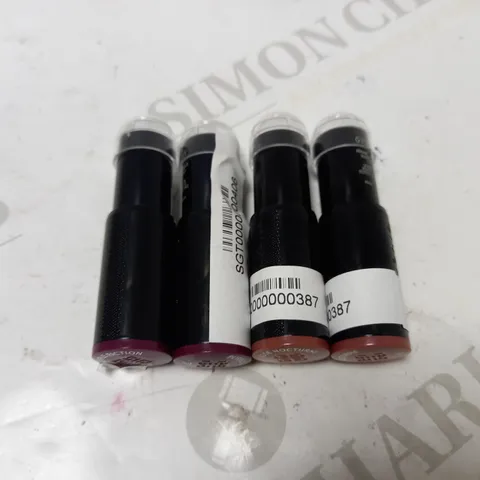 LOT OF 4 ASSORTEED GIVENCHY LIPSTICKS - 2 X 6 ROSE NOCTURNE & 2 X 7 PURPLE FICTION