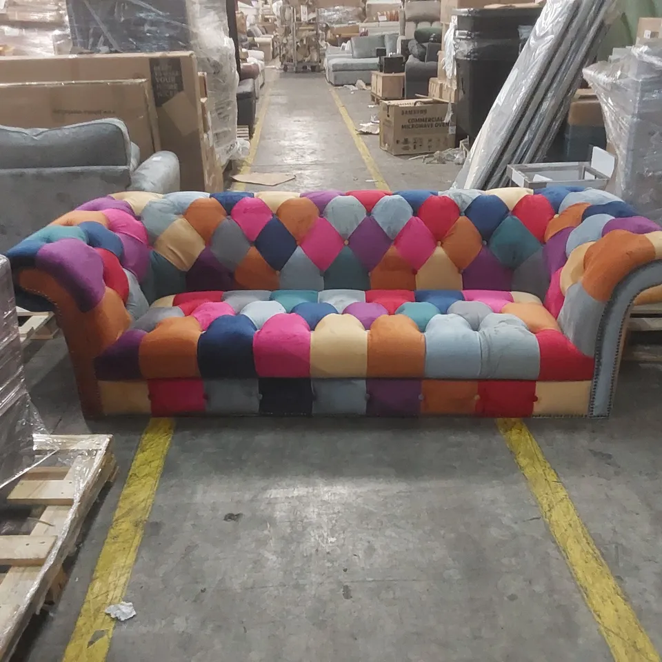 QUALITY DESIGNER CAMAURY VELVET PATCHWORK SOFA