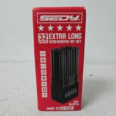 BOXED SPEDY 32 PIECE EXTRA LONG SCREWDRIVERBIT SET