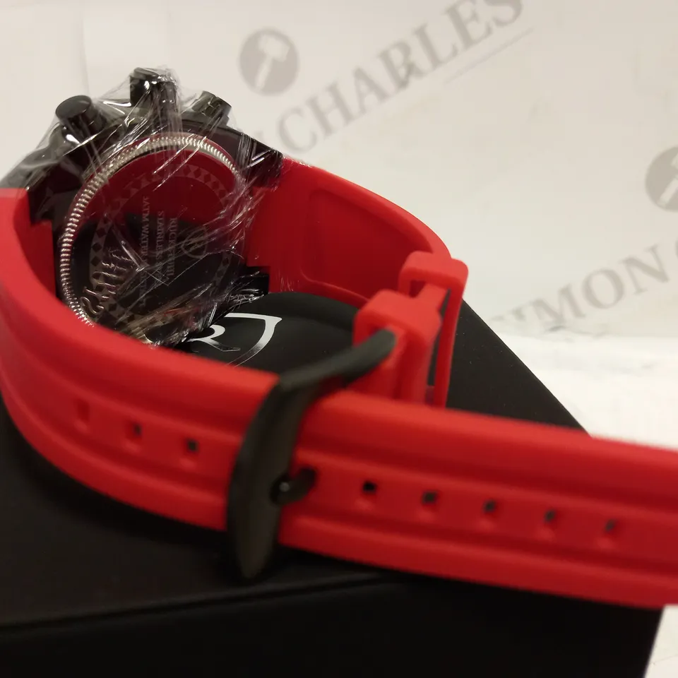 RUCKSTUHL CHRONOGRAPH STYLE RUBBER STRAP WATCH RRP £560