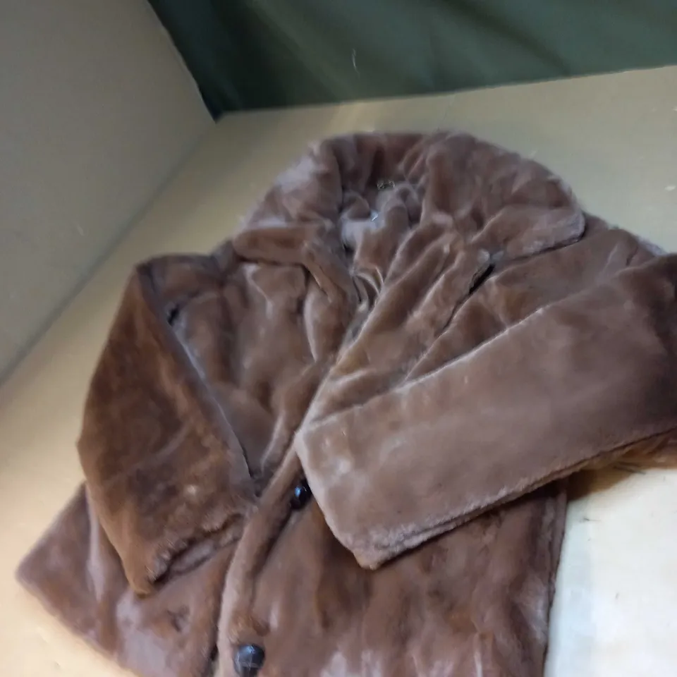 FATFACE FAUX FUR COAT SIZE 6