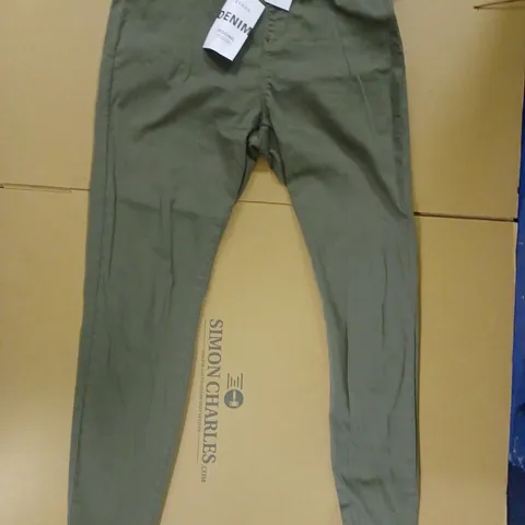EVANS JEGGING DENIM PANTS, KHAKI - SIZE 14
