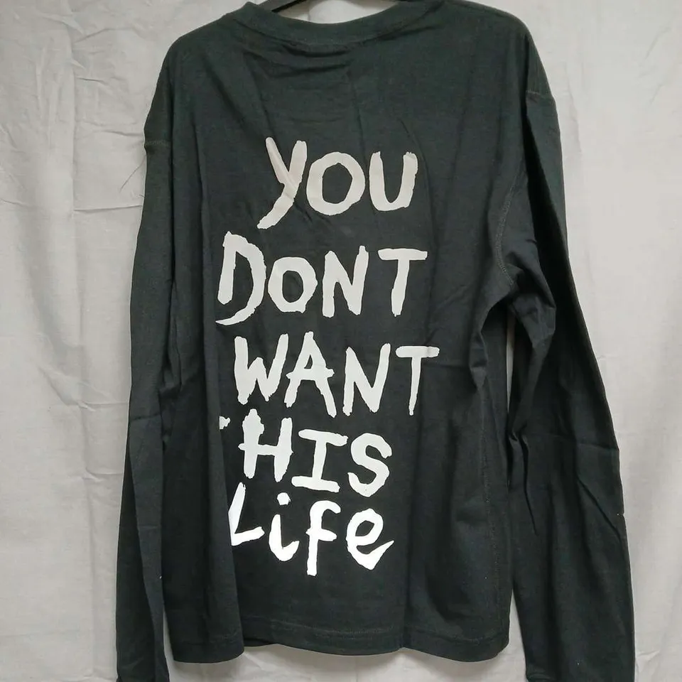 YOU CAN'T HANDLE TOUR LONG TEE (REFLECTIVE) - BLACK, SIZE S