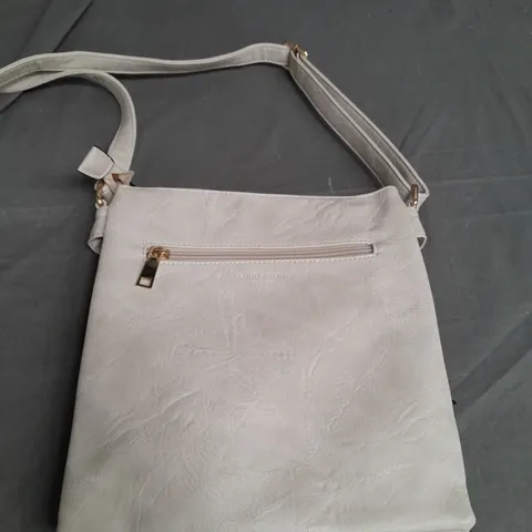 LONG & SON CREAM ZIP CROSS BODY BAG