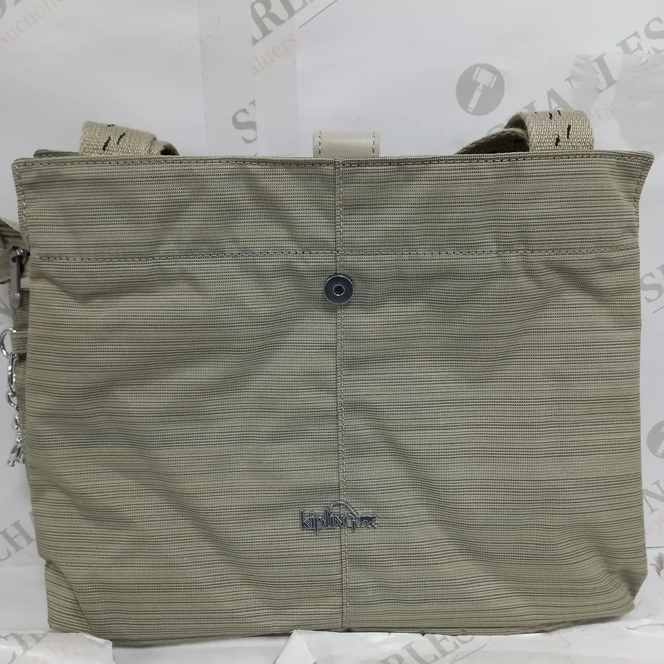 KIPLING BRUSHED GREEN HAND BAG