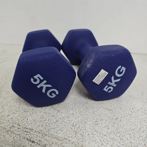2 X 5KG DUMBELL WEIGHTS
