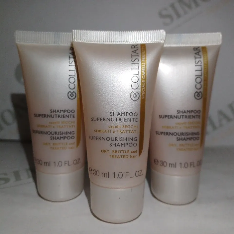 LOT OF APPROX 25 X 30ML COLLISTAR SUPERNOURISHING SHAMPOO