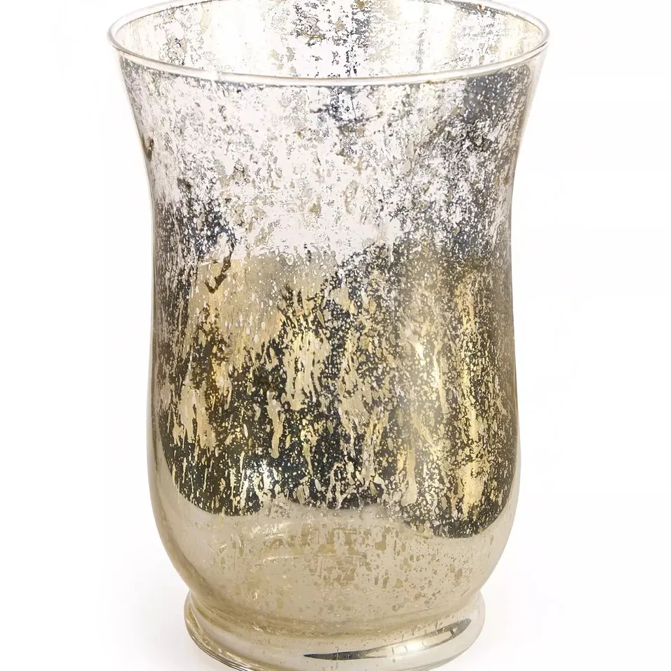 FLOCKED FOLIAGE FILLED CHRISTMAS VASE