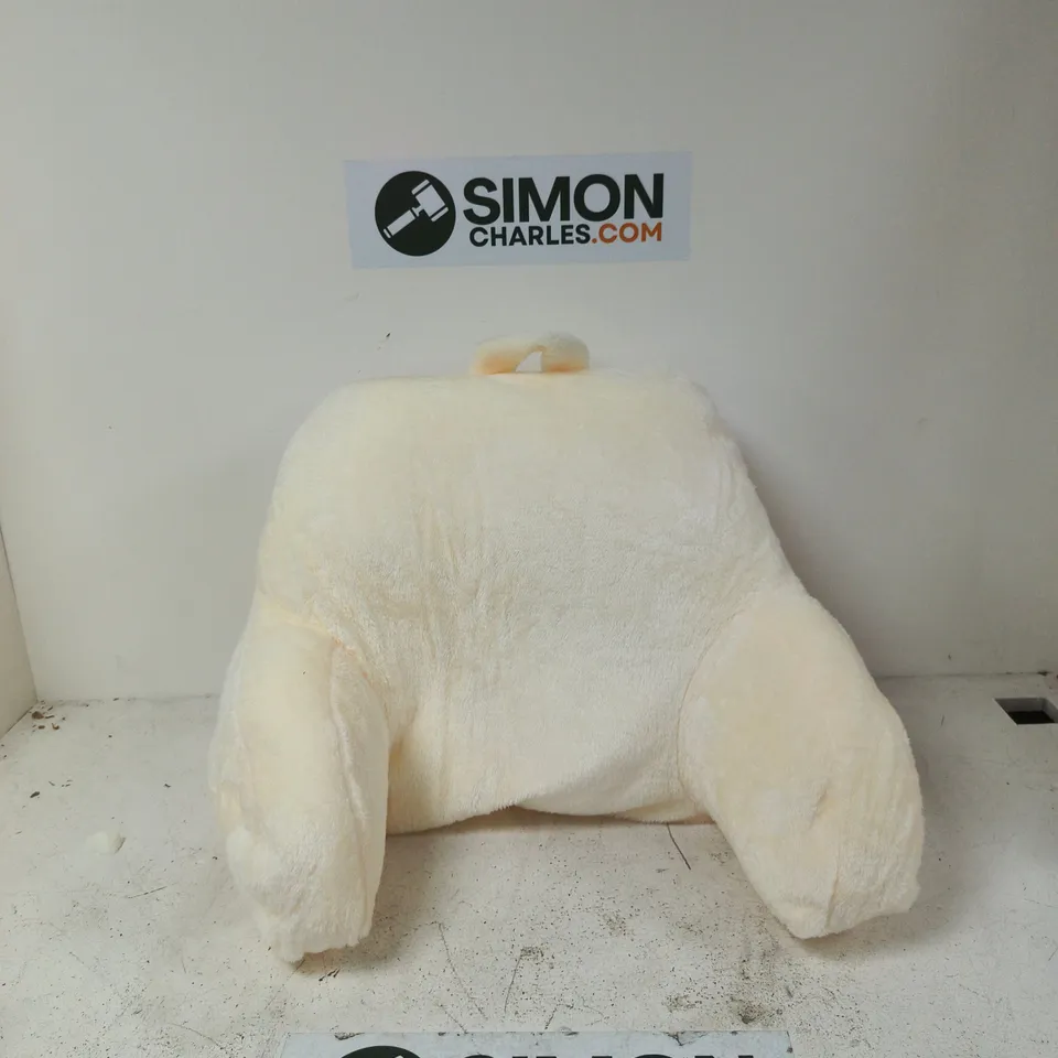 CREAM FAUX FUR CUDDLE BACK PILLOW