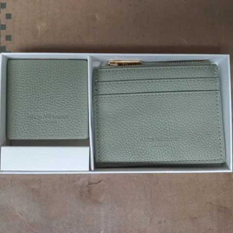 ALICE WHEELER PISTACHIO PURSE & MIRROR COMPACT
