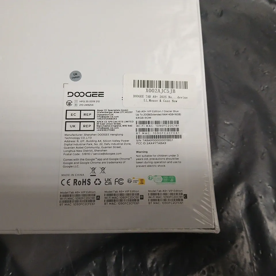 DOOGEE TAB A9+ VIP EDITION TABLET – 64GB (GLACIER BLUE)
