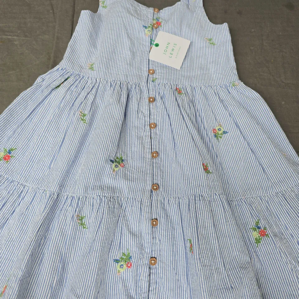 JOHN LEWIS STRIPED DRESS IN BLUE/WHITE SIZE 3 YEARS