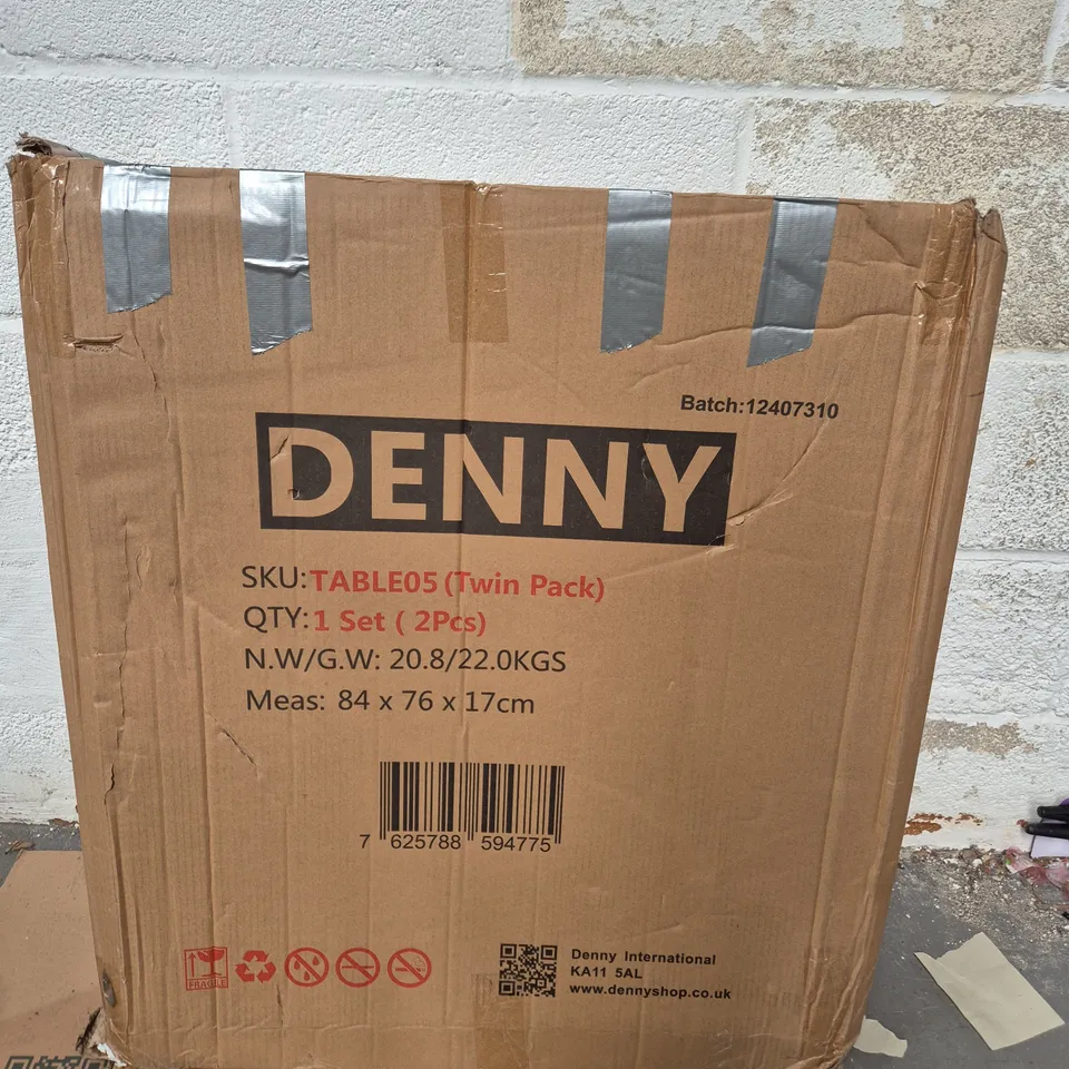 DENNY TABLE05 TWIN PACK – 2 X TABLES, 84 X 76 X 17 CM