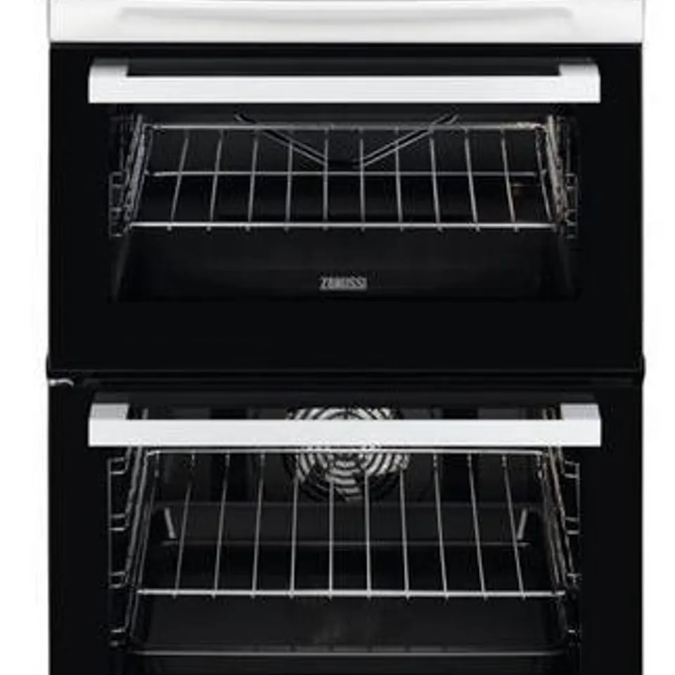 ZANUSSI 60cm ELECTRIC DOUBLE OVEN WITH CERAMIC HOB - WHITE Model ZCV66078WA RRP £575