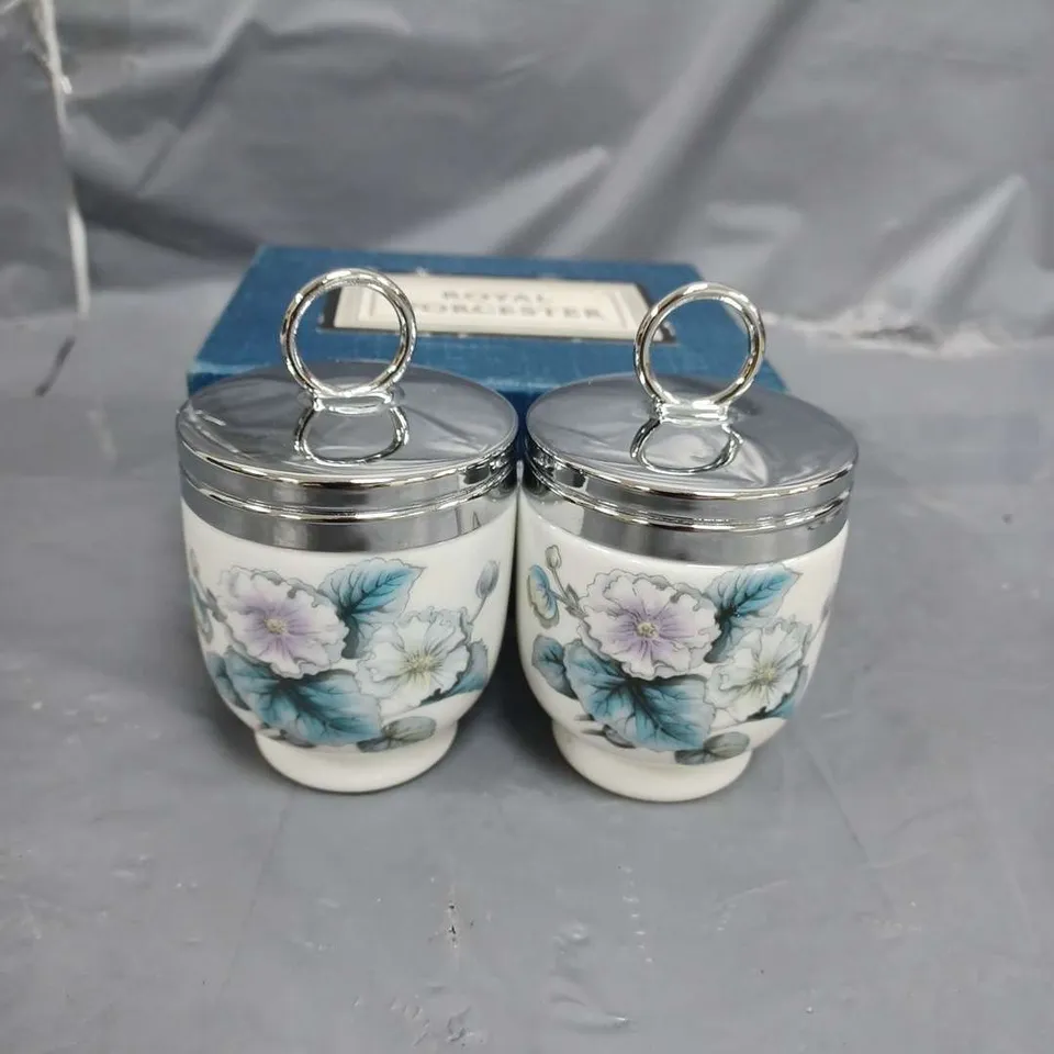 SET OF 2 ROYAL WORCESTER EGG CODDLERS