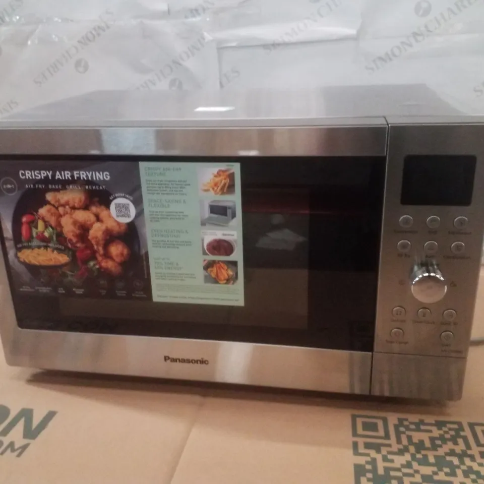 BOXED PANASONIC NN-CD58RS STAINLESS STEEL 27L SLIM INVERTER MICROWAVE WITH GRILL, OVEN & AIR FRY - 1000W