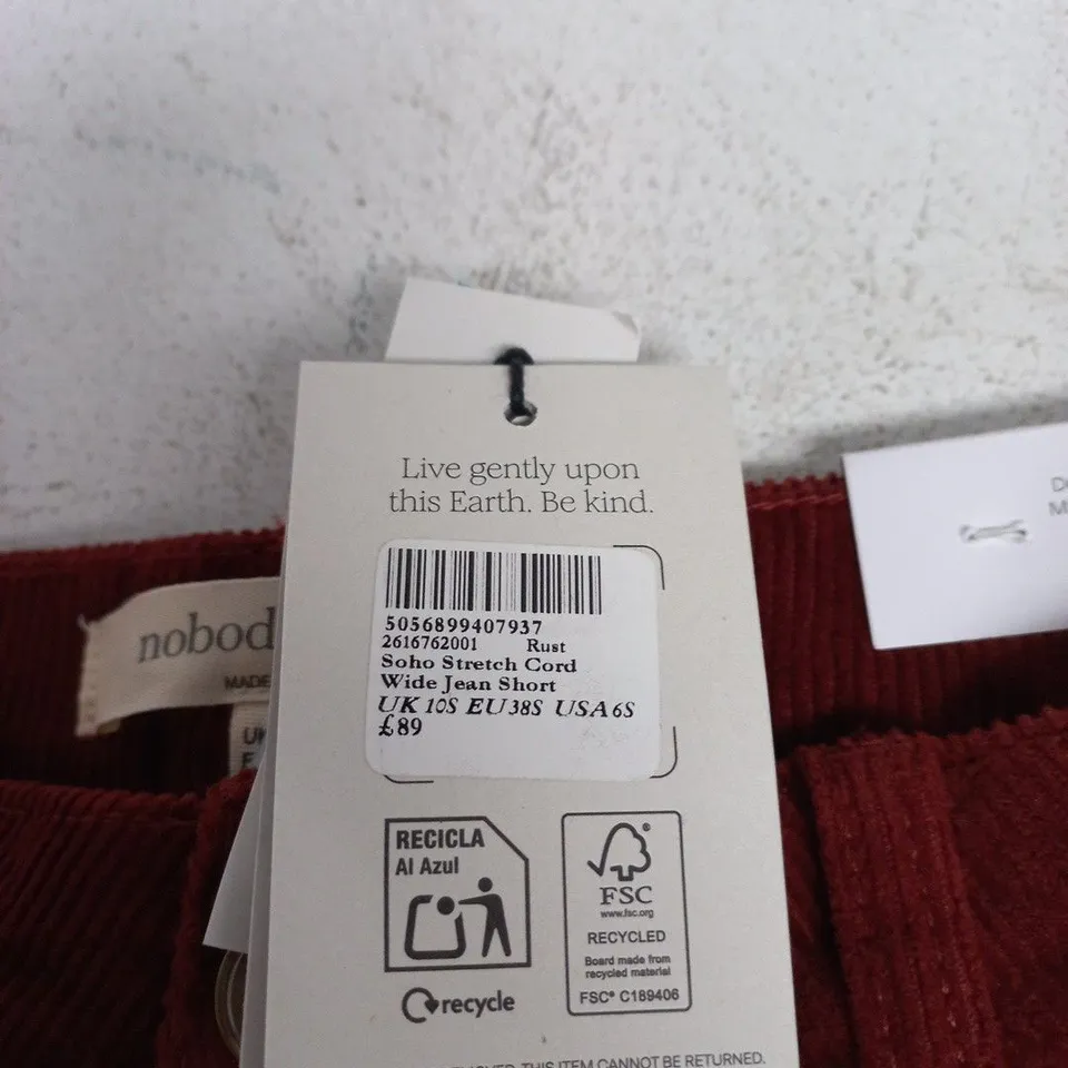 NOBODY'S CHILD THE SOHO WIDE HIGH RISE FULL LENGTH TROUSERS - UK 10S (RED)