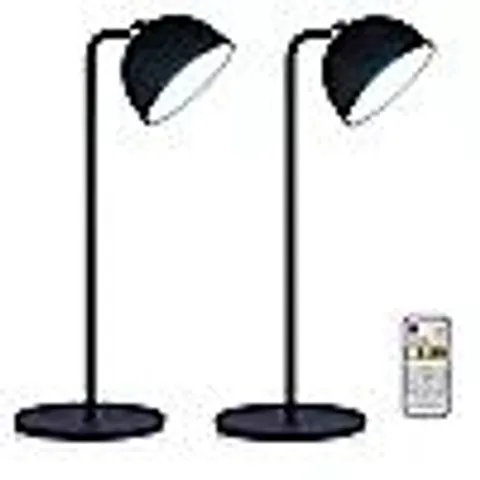 SIMPLI SET OF 2 INDOOR & OUTDOOR 4IN1 LAMPS SITH REMOTE SILVER TONE