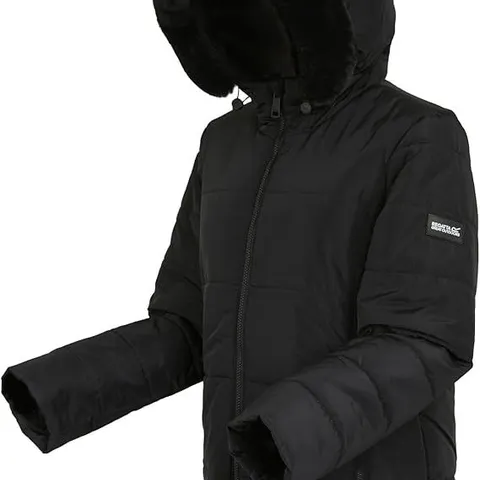 BRAND NEW REGATTA WOMENS WINNIE BAFFLE JACKET IN BLACK - SIZE 12