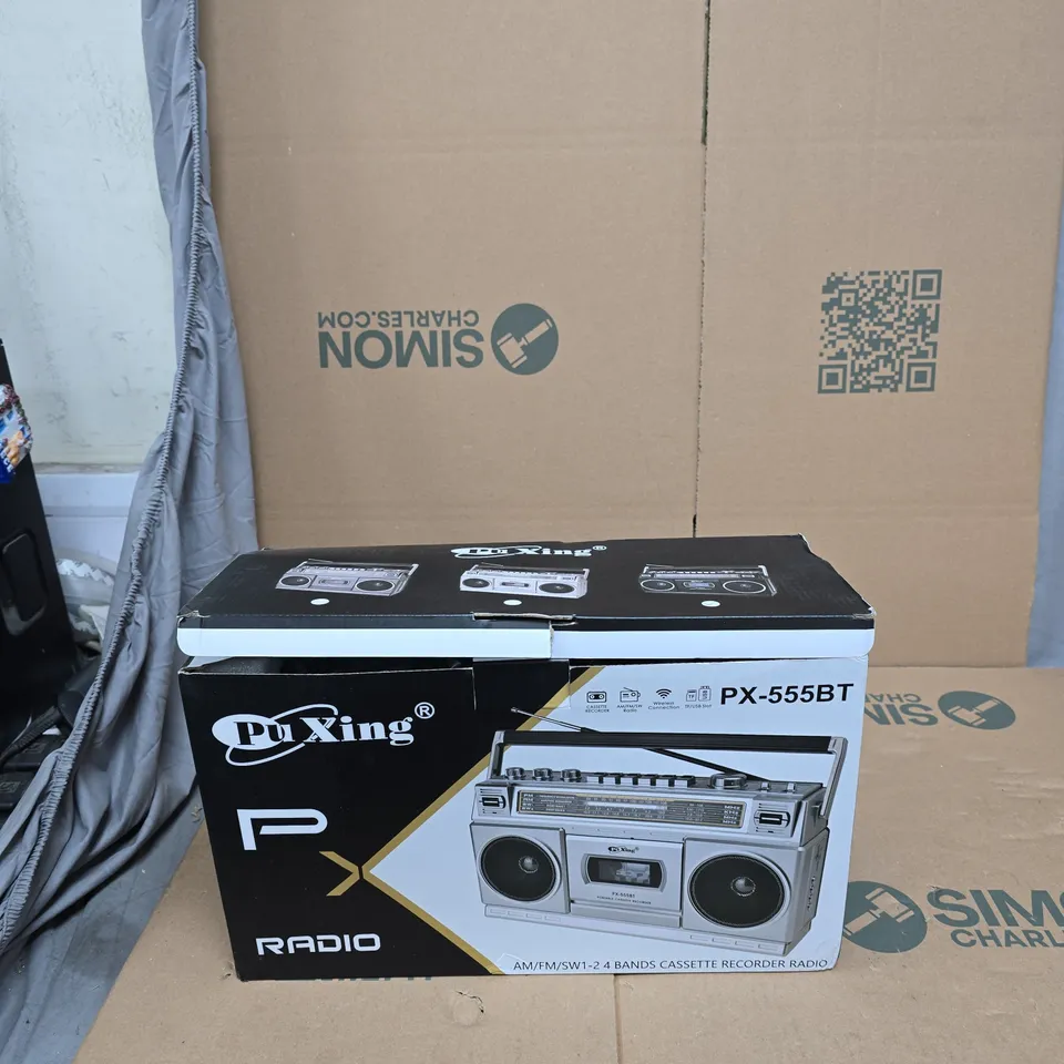 PUXING PX-555BT PORTABLE RADIO & CASSETTE PLAYER