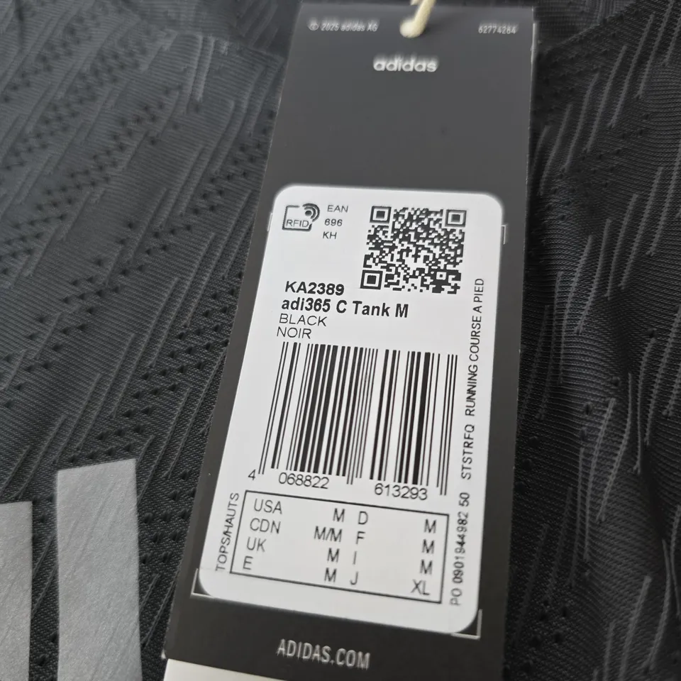 ADIDAS TANK TOP – BLACK, MEN'S MEDIUM (CLO-MAN)