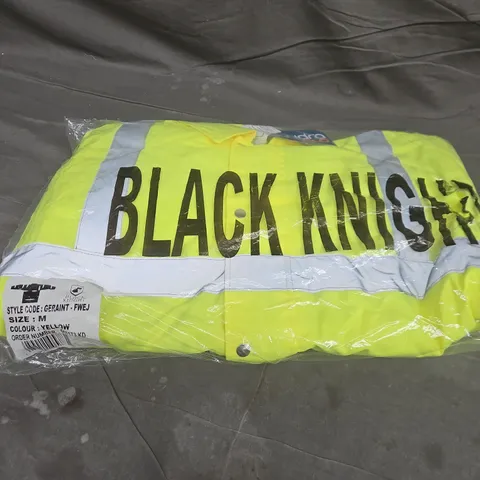 BAGGED BLACK KNIGHT GERAINT HIGH VISIBILITY JACKET IN YELLOW - MEDIUM