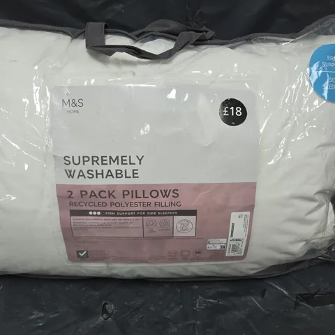 BAGGED WASHABLE 2 PACK PILLOWS 