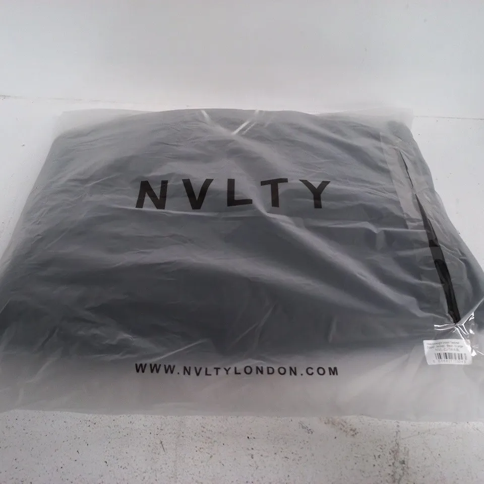 NVLTY LONDON HEAVYWEIGHT WOOL TEXTURED ZIPPER JACKET – BLACK – X-LARGE