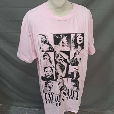 TAYLOR SWIFT THE ERAS TOUR PRINTED TSHIRT IN PINK SIZE L