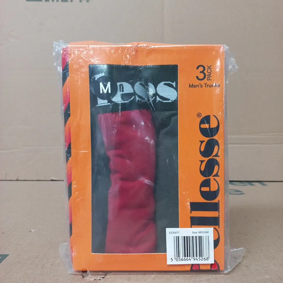ELLESSE MEN'S TRUNKS (3-PACK) IN VARIOUS COLOURS SIZE MEDIUM