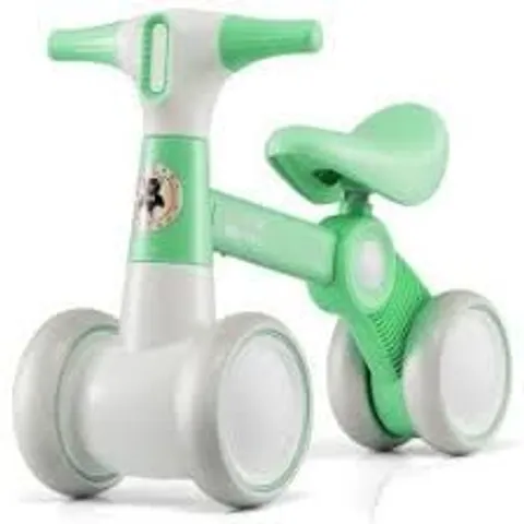 BOXED COSTWAY GREEN BABY BALANCE BIKE WITH 4 WHEELS
