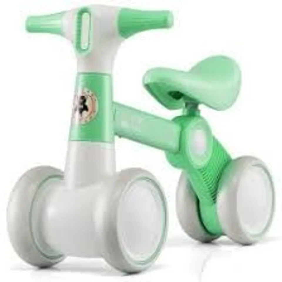 BOXED COSTWAY GREEN BABY BALANCE BIKE WITH 4 WHEELS