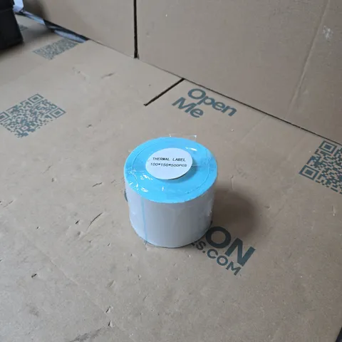 BOX OF APPROXIMATELY 15 ASSORTED HOUSEHOLD ITEMS INCLUDING THERMAL LABELS , SEEP 12 ECO SPONGE SCOURERS AND 3 PACK 120 LITRE GARDEN WASTE BAGS 