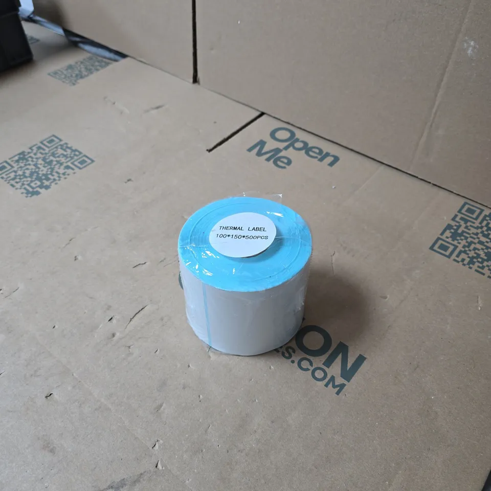 BOX OF APPROXIMATELY 15 ASSORTED HOUSEHOLD ITEMS INCLUDING THERMAL LABELS , SEEP 12 ECO SPONGE SCOURERS AND 3 PACK 120 LITRE GARDEN WASTE BAGS 