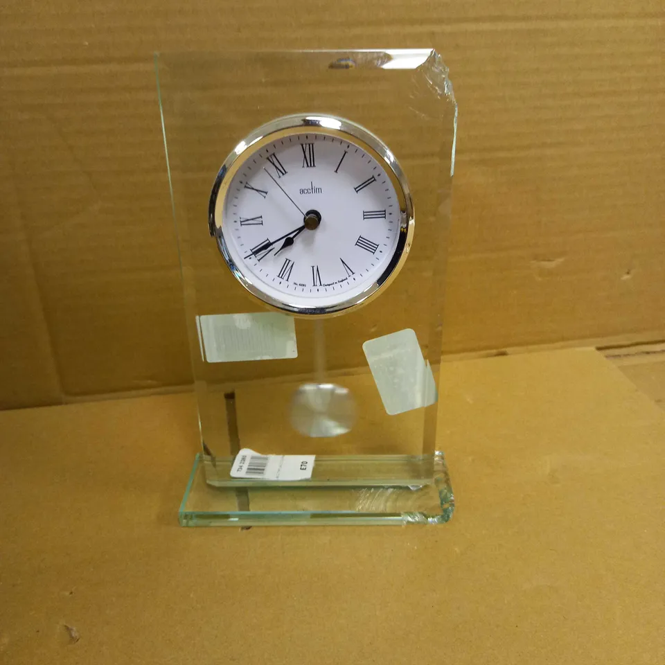 ACCTIM GLASS CLOCK DECORATION 