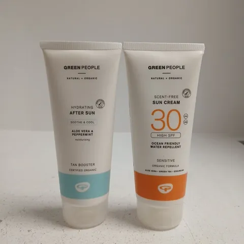 GREEN PEOPLE NATURAL + ORGANIC SUN CREAM SPF 30 & HYDRATING AFTER SUN – TWIN PACK - 200ML