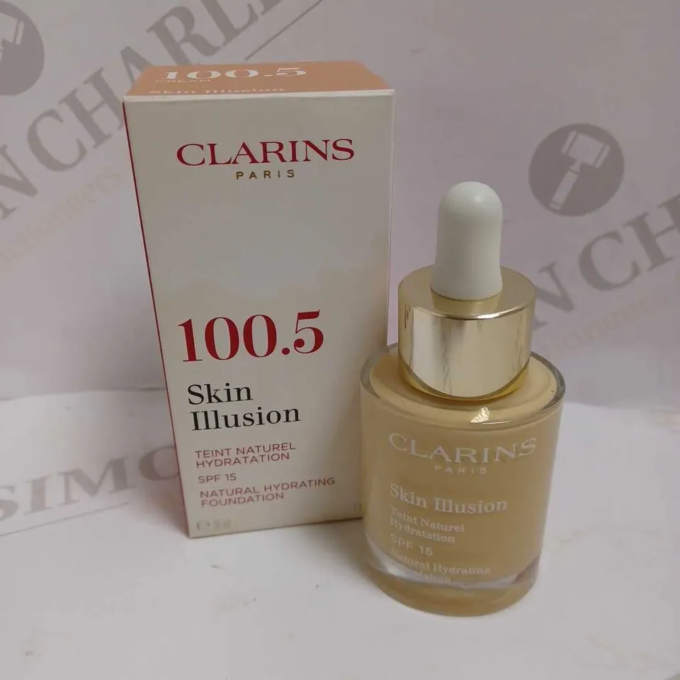 CLARINS SKIN ILLUSION NATURAL HYDRATING FOUNDATION 30ML - 100.5 CREAM
