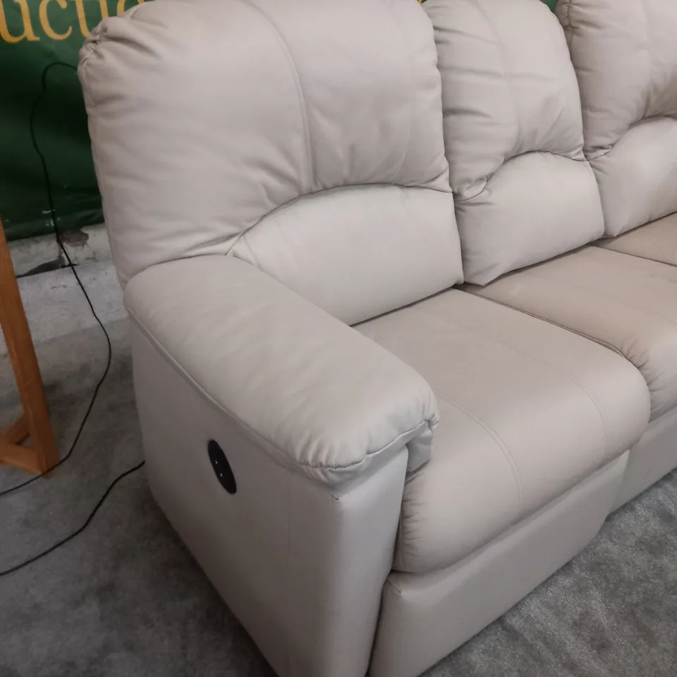 DESIGNER G PLAN CHLOE CAMBRIDGE PLASTER ELECTRIC RECLINING THREE SEATER SOFA