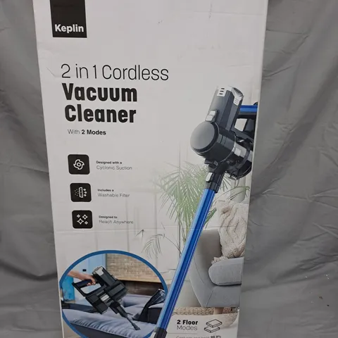 KEPLIN 2-IN-1 CORDLESS VACUUM CLEANER – BLUE, BOXED