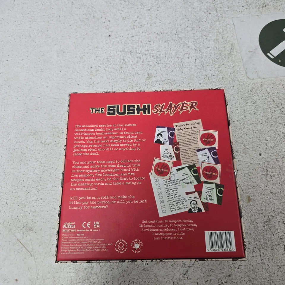 THE SUSHI SLAYER: A MURDER MYSTERY SCAVENGER HUNT