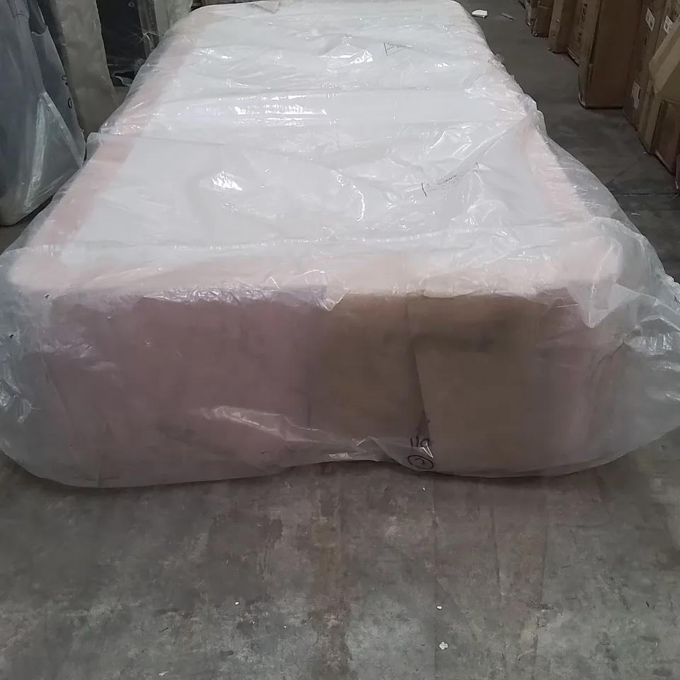 BAGGED SILENTNIGHT 2 DRAWER VELVET DIVAN BASE WITH MERLIN HEADBOARD - SINGLE (2 ITEMS)