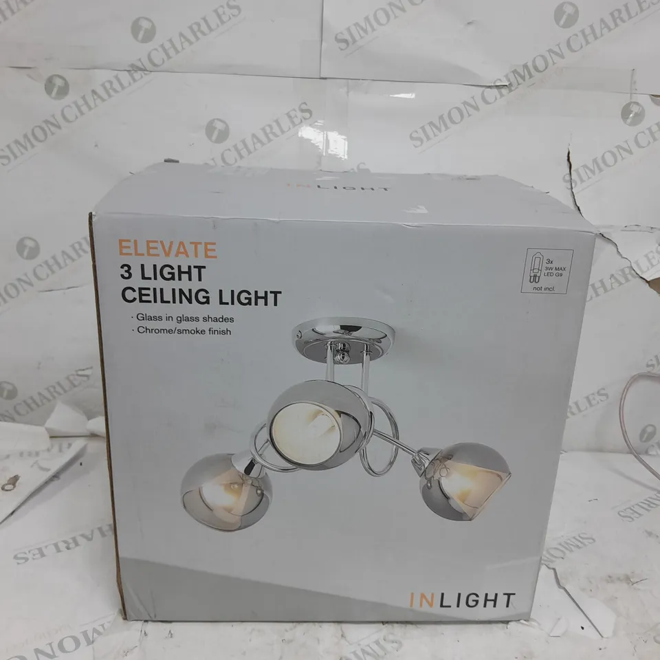 BOXED ELEVATE 3 LIGHT CEILING LIGHT