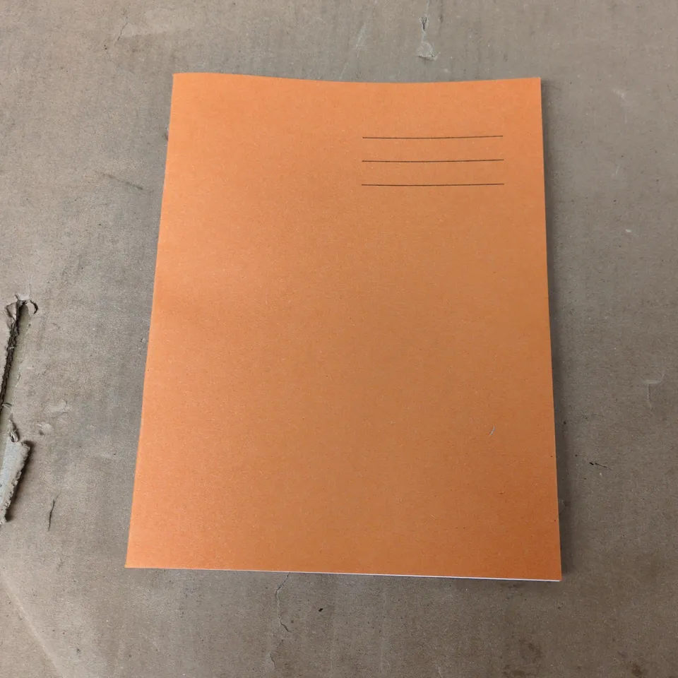 BOX OF 100 BRAND NEW SMALL 48 PAGE ORANGE WRITING BOOKS 