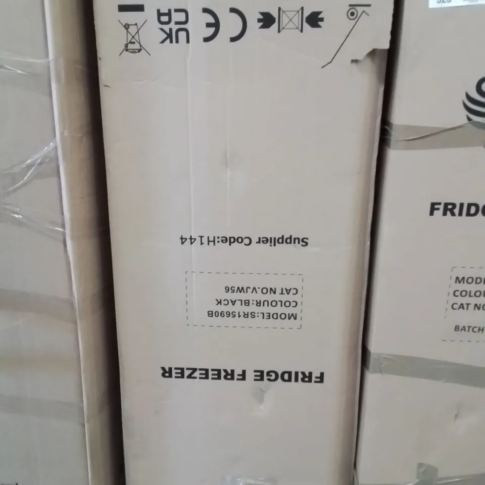 SWAN SR15690B 48CM WIDE, 50/50 SPLIT FRIDGE FREEZER - BLACK