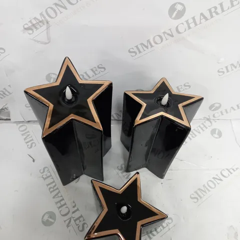 HOME REFLECTIONS CERAMIC STAR PRE-LIT CANDLES